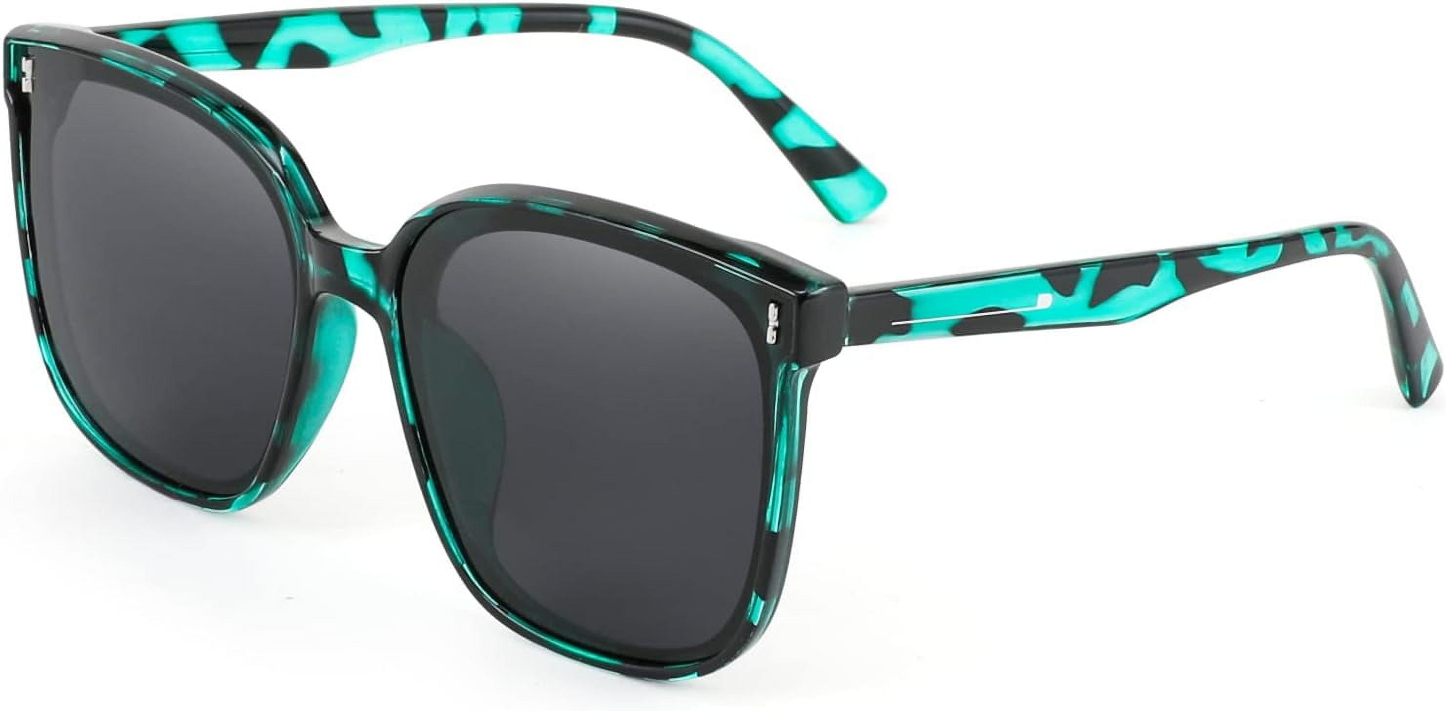 FEISEDY Women Oversized Vintage Polarized Sunglasses Square  display picture 2