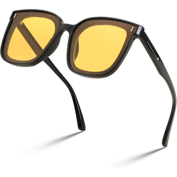 FEISEDY Women Oversized Vintage Polarized Sunglasses Square Cute Trendy Classic Simple Men B2758