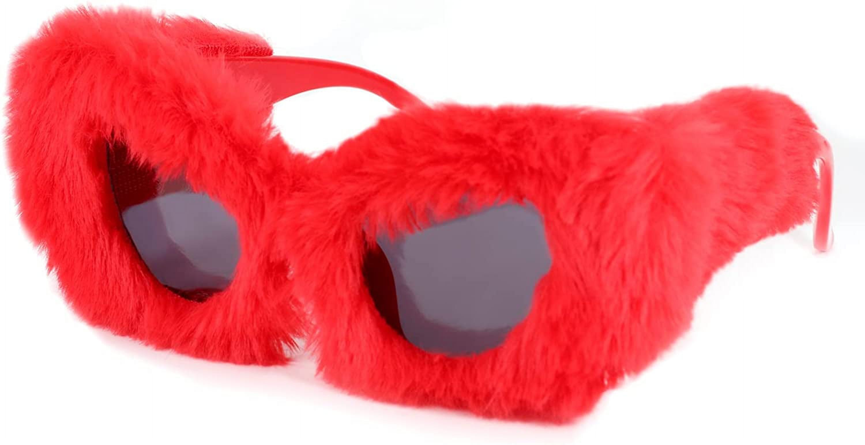 Fuzzy Plush Sunglasses FUZZY PLUSH SUNGLASSES ASSORTED COLORS – Fresa main image 4