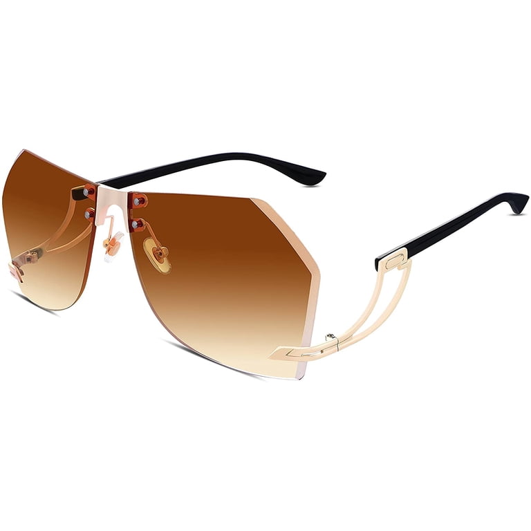FEISEDY Women Square Oversized Sunglasses One Piece Fashion  display picture 2