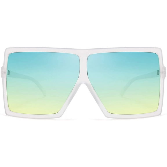 FEISEDY Women Square Oversized Sunglasses One Piece Fashion Female Big Large Frame UV400 B2539