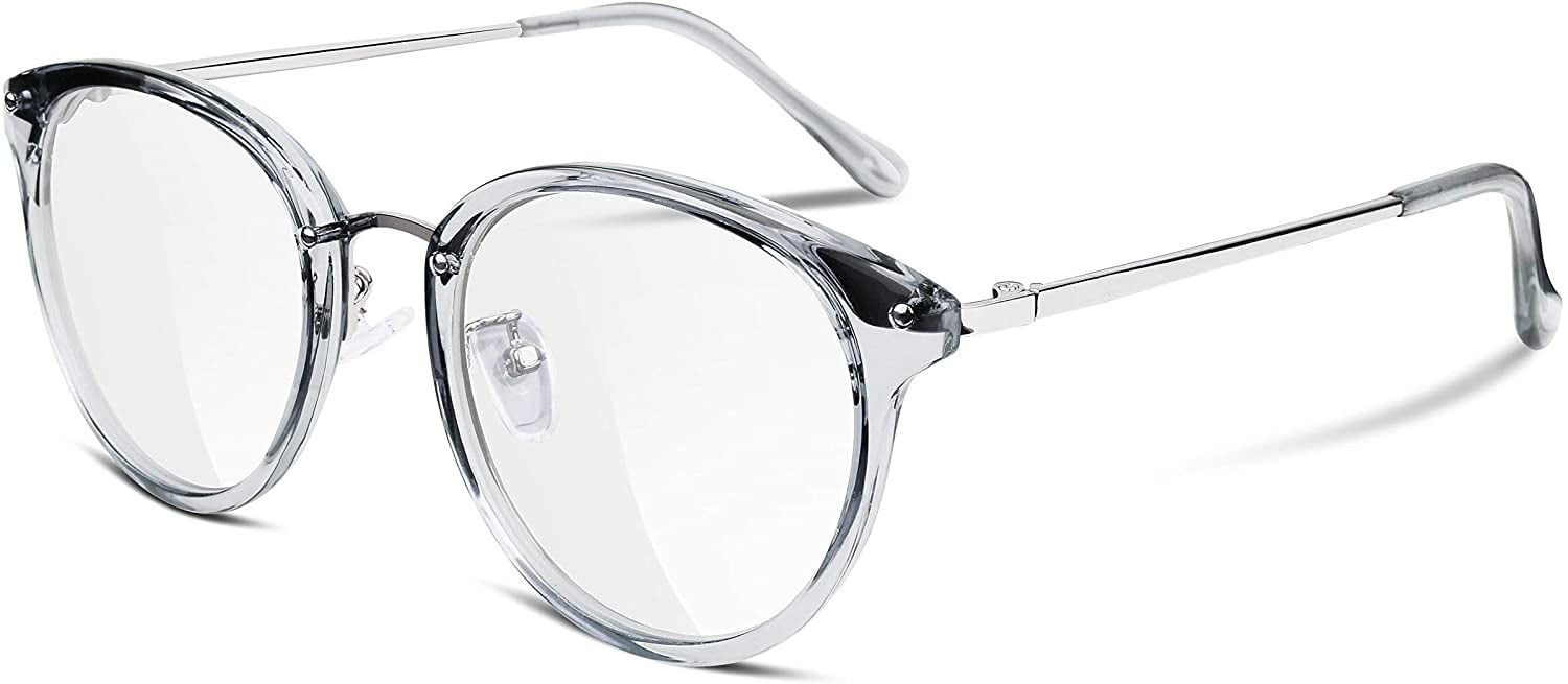 FEISEDY Women Vintage Glasses Frames Round Eyewear Clear Lens