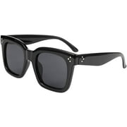 Women's Butterfly Gradient Square Sunglasses, Black
