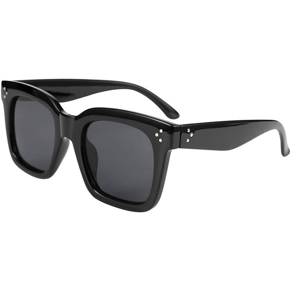FEISEDY Women's Butterfly Gradient Square Sunglasses, Black