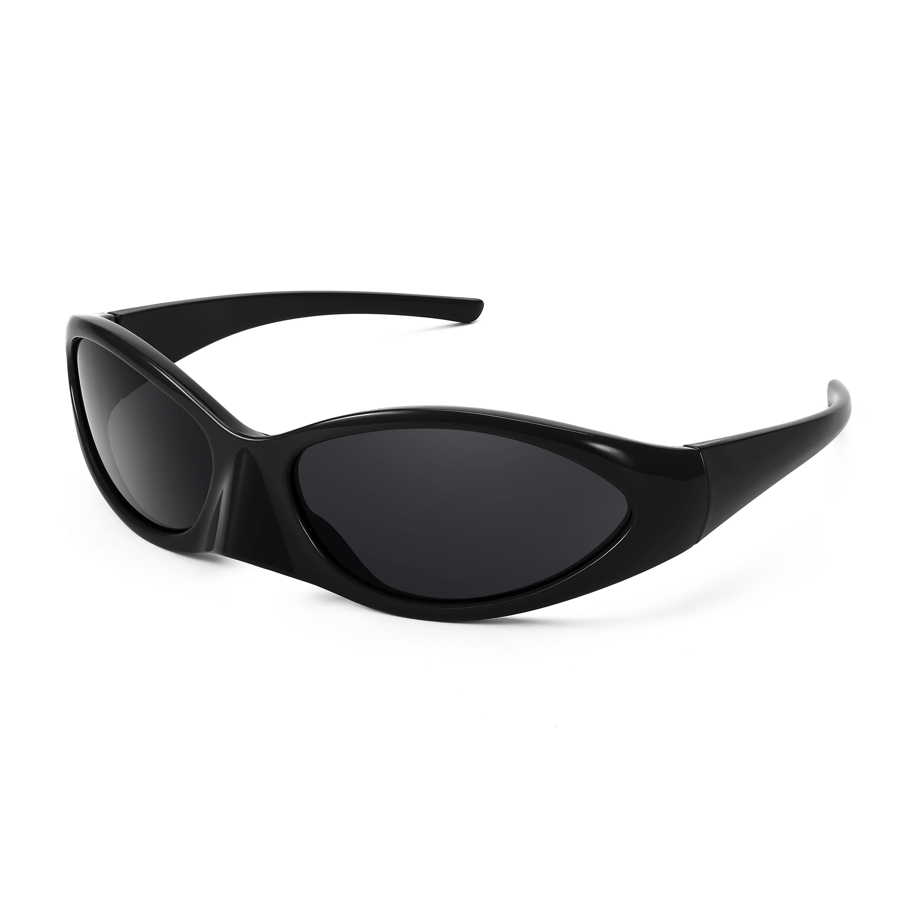 FEISEDY Wrap Around Fashion Sunglasses for Men Women Trendy Sport Sun Glasses Punk Y2K Eyewear B2340