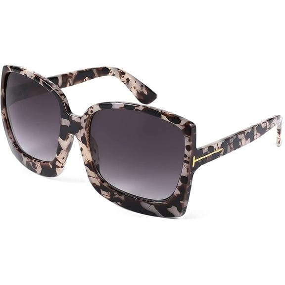 FEISEDYRetro Square Round Oversized Women Sunglasses Large Frame Vintage Women Shades B7075