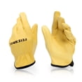thumbnail image 1 of FEISHDEK Kids Gardening Gloves - Genuine Leather, Breathable Safety Gloves for Children's Yard Work & Outdoor Play(X-Large, Age 8-12), 1 of 7