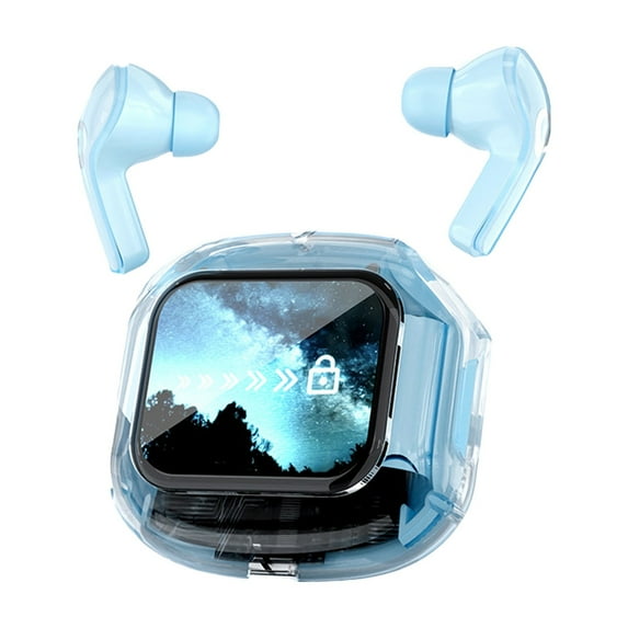 FEISHENTT Active Noise Cancelling Earbuds with Smart Touch Screen, Blue Tooth Ear Buds Earphones ,True Wireless Bluetooth Earbuds, Sports Workout Gym Running In Ear Headphones