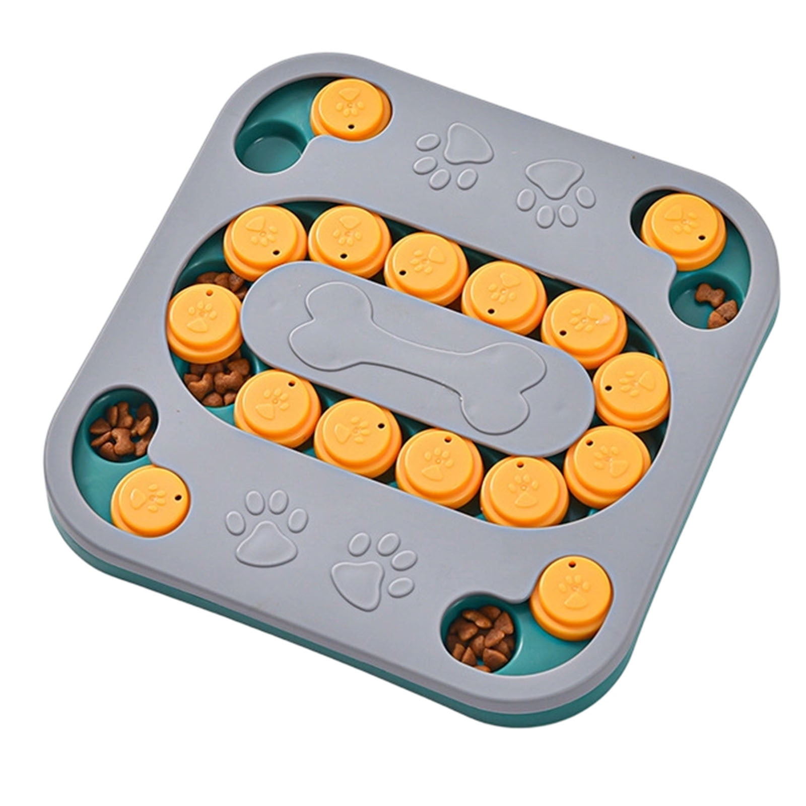 FEISHENTT Cat Puzzle Toy for Indoor Cats – Interactive Treat Dispenser & Slow Feeder for Cat and Dog, Sturdy Plastic Enrichment Toys Grey One Size