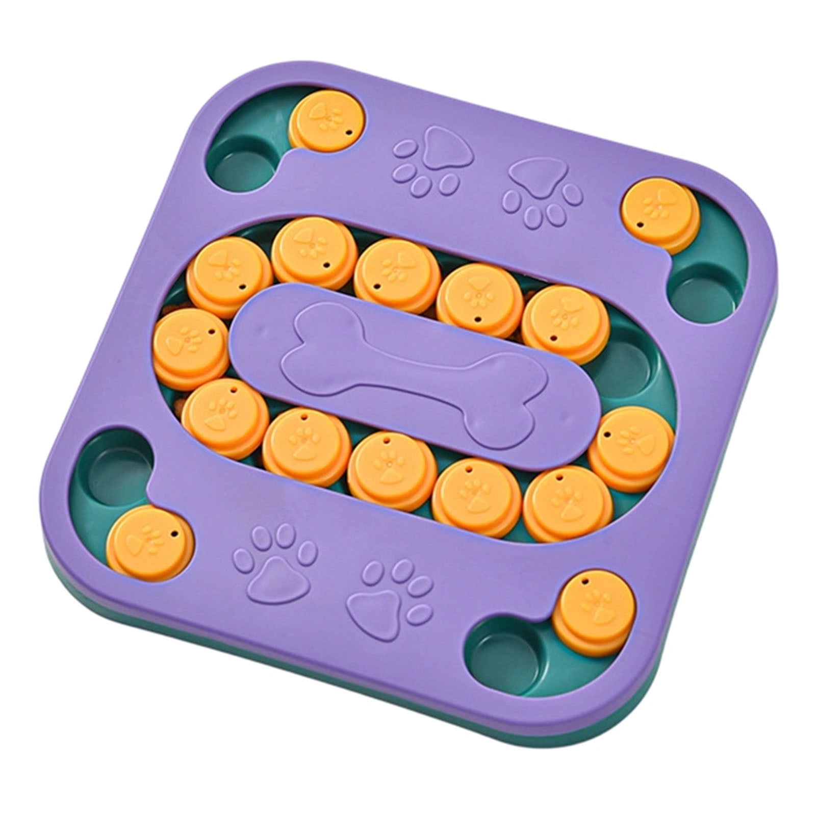 FEISHENTT Cat Puzzle Toy for Indoor Cats – Interactive Treat Dispenser & Slow Feeder for Cat and Dog, Sturdy Plastic Enrichment Toys Purple One Size
