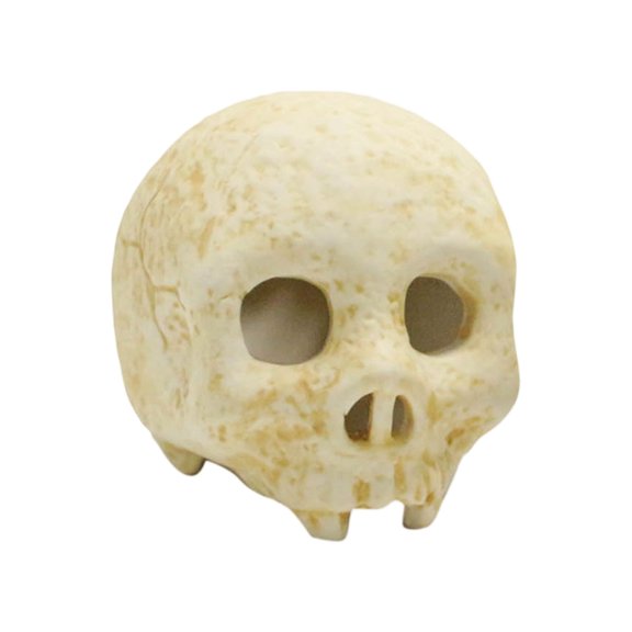 FEISHENTT Ceramic Fire Pit Skull Heads, Halloween Fire Pit Decorations, Fireproof, Imitated Human Skull Head Decor