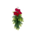 thumbnail image 1 of FEISHENTT Christmas Cedar Garland Teardrop Handmade Wreath With Bowknot Red Berries And For Home Holiday, 1 of 6