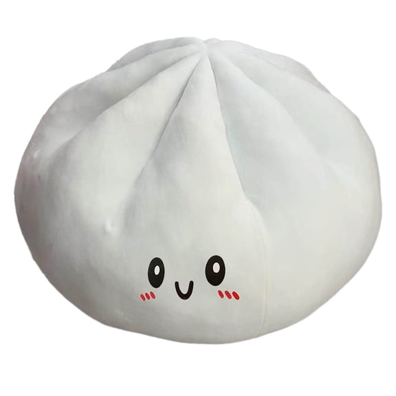 FEISHENTT Cute Steamed Bun Plush Pillow, Soft Food-Shaped Stuffed Toy, 10.6 Inch