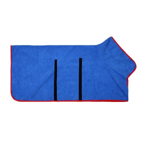 FEISHENTT Dog Bathrobe, Quick Drying Super Absorbent Dog Robes for After Bath, Warm Keeping Dogs Towel, Dogs Bath Supplies Blue One Size