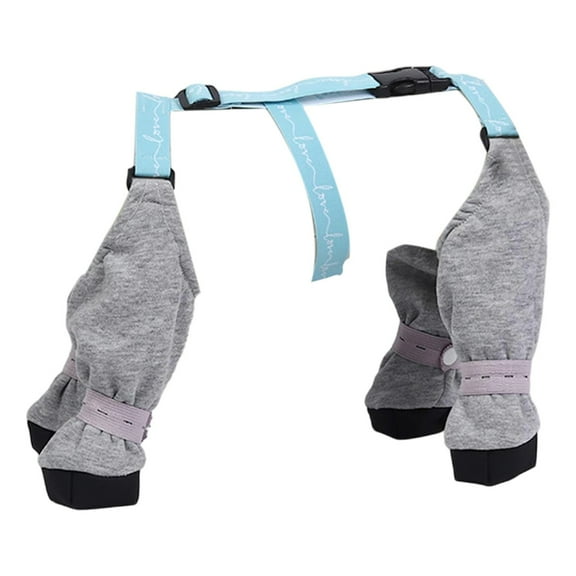 FEISHENTT Dog Boots with Suspenders Winter Snow Suspender Boots for Dogs Waterproof Dog Suspender Boots Anti-Slip Dog Boot Suspenders A XXL