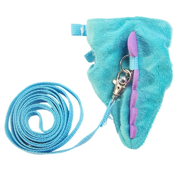 FEISHENTT Ferret Harness and Leash Set Small Animals Vest Harness with Safe Bell Dinosaur Shaped Leash Set for Baby Rabbit Guinea Pig Teacup