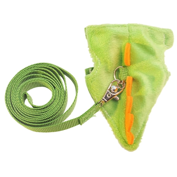 FEISHENTT Ferret Harness and Leash Set Small Animals Vest Harness with Safe Bell Dinosaur Shaped Leash Set for Baby Rabbit Guinea Pig Teacup