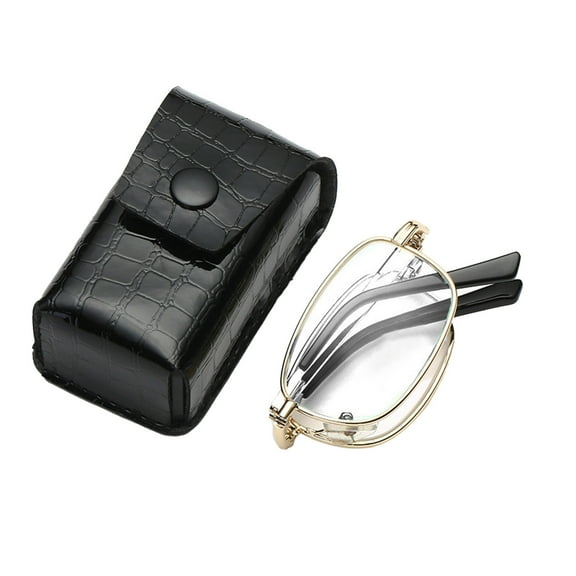 FEISHENTT Foldable Reading Glasses with Metal Frame for Everyday Use and Clear Support