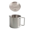 thumbnail image 1 of FEISHENTT Food Grade Stainless Steel Camping Mug Outdoor Enamel Coffee Cup With Secure Lid And Foldable Handle For Hiking Picnic Adventures, 1 of 9