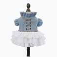 thumbnail image 1 of FEISHENTT Girl Dog Denim Dress with Flared Sleeves Dog Jeans Jacket Blue White Puppy Clothes for Small Dogs Cat Apparel Cake Skirt Pet Outfit D One Size, 1 of 4
