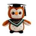 thumbnail image 1 of FEISHENTT Graduation Owl Plush Toy, Soft Stuffed Animal with Cap & Sash, 9 Inch, 1 of 8