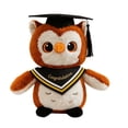thumbnail image 1 of FEISHENTT Graduation Owl Plush Toy, Soft Stuffed Animal with Cap & Sash, 9 Inch, 1 of 8
