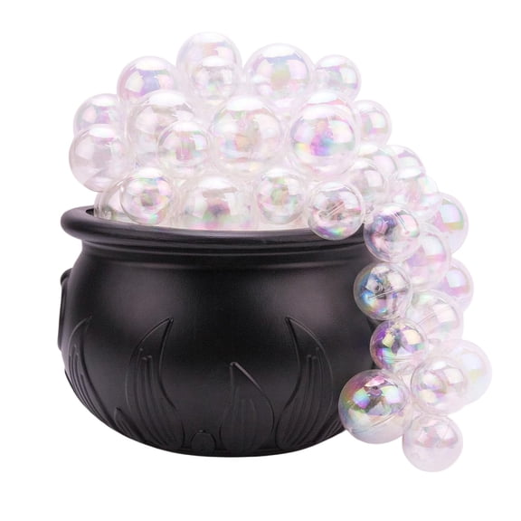 FEISHENTT Halloween Decorations Indooor Bubbling Cauldron Set with White Light Black Bowl Decor Black Cauldron for Indoor Outdoor Home Kitchen Decoration