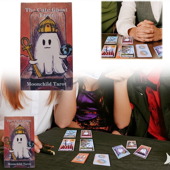 FEISHENTT Halloween Tarot Cards Set for Divination Game Night Party Activities Teens Adults Fortune Telling with Guidebook