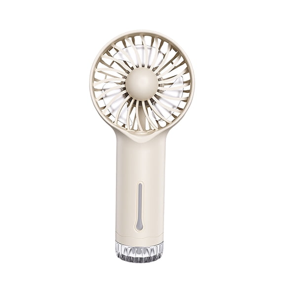 FEISHENTT Handheld Mini Fan, Portable and Small with 3 Speeds, USB Rechargeable Battery Operate for Outdoor, Indoor, Makeup, Commute, Office, Travel, Concerts, Gifts for Women Men- Beige