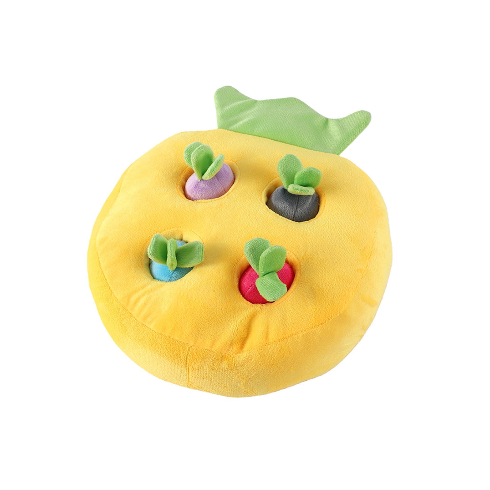 FEISHENTT Interactive Dog Toys Set, Snuffle Mat for Dogs, Treat Hiding Puzzle and Squeaky Plush, Carrot Bunny Dog Toys for Small Medium Dogs Yellow1 27X25CM