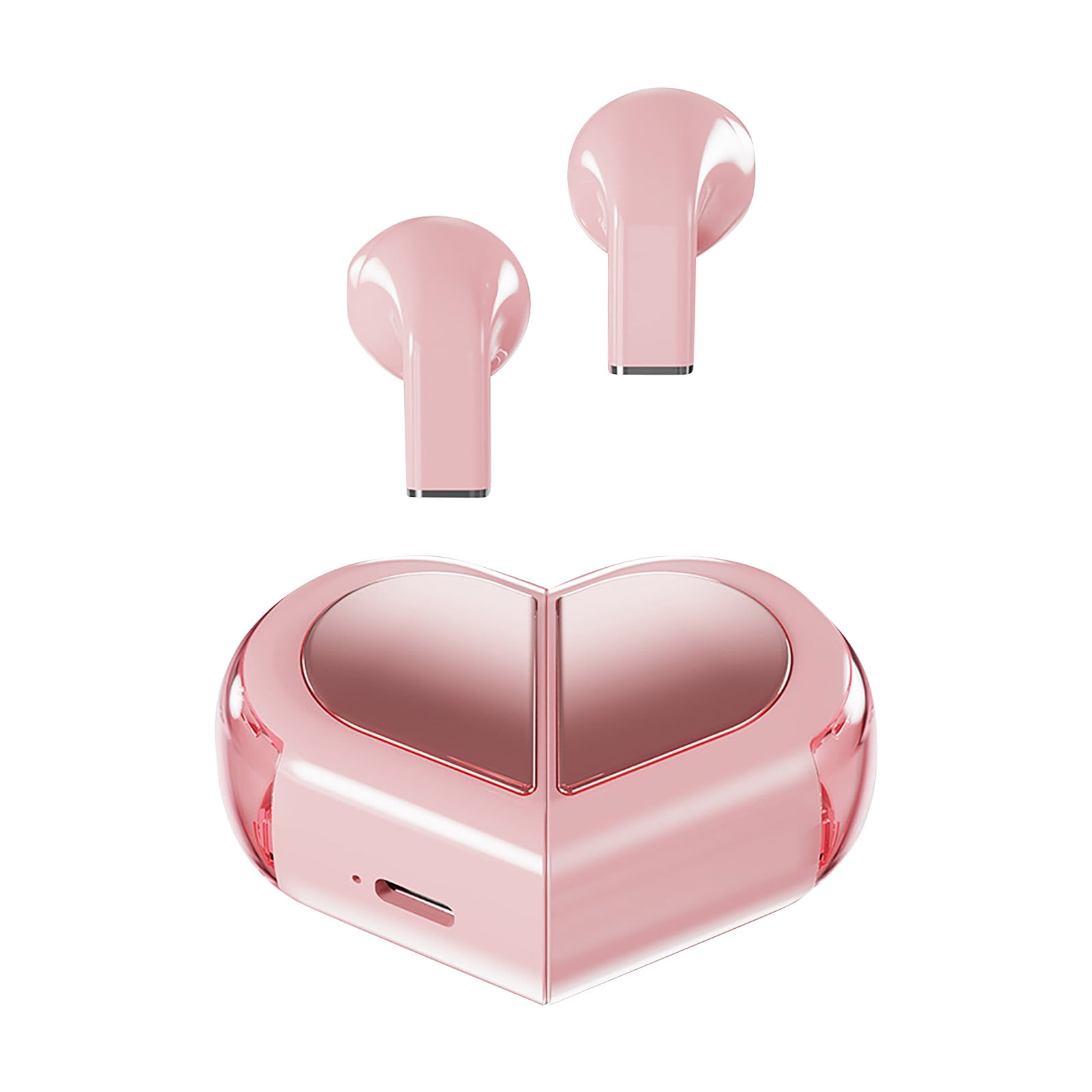 FEISHENTT K520 Heart Wireless Earbuds for Girls Kids, Cute Small Mini Tiny Invisible Earbuds Wireless Bluetooth for Small Ears Canals Women Blue Tooth Ear Buds for Android