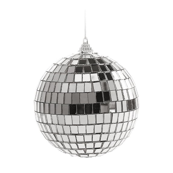 FEISHENTT Mirror Disco Ball Hanging Decoration, 4.7 Inch Silver Party Disco Ball