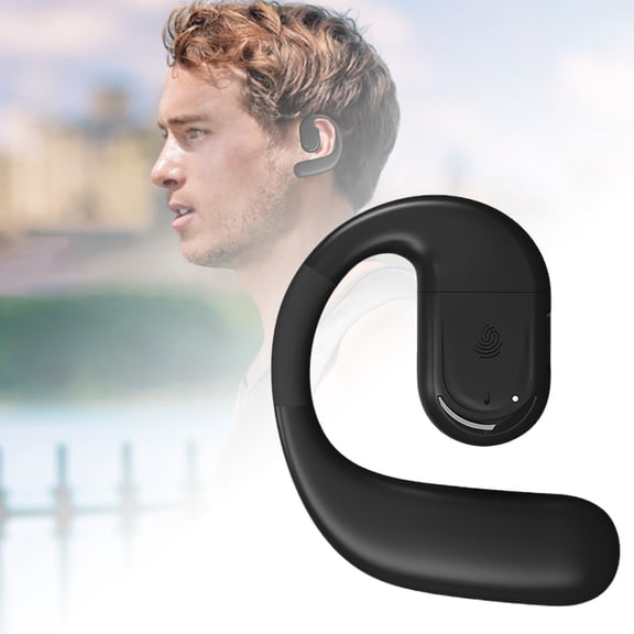 FEISHENTT Open Ear Bluetooth Headphone Single on Ear Bluetooth Headset Wireless Earpiece with earhook Sport Business Earphone Up to 15 Hours Talk Time Left Earphone