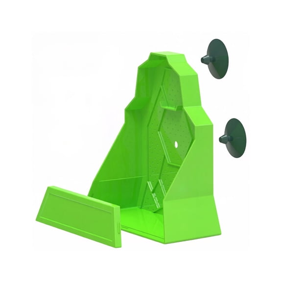 FEISHENTT Reptile Corner Insect Feeder with Suction Cup – Smooth Wall Anti-Escape Feeding Bowl for Gecko B 15X6X16cm
