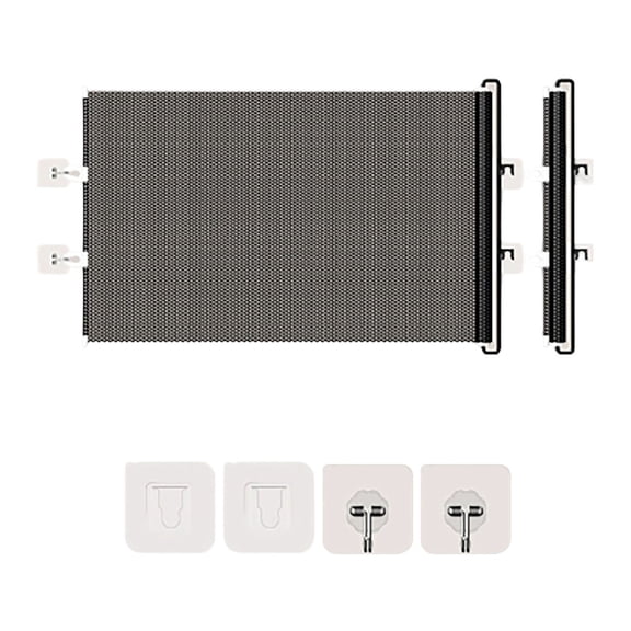 FEISHENTT Retractable Pet Safety Gate, Mesh Dog Barrier for Doorways, Stairs & Balconies,49 in