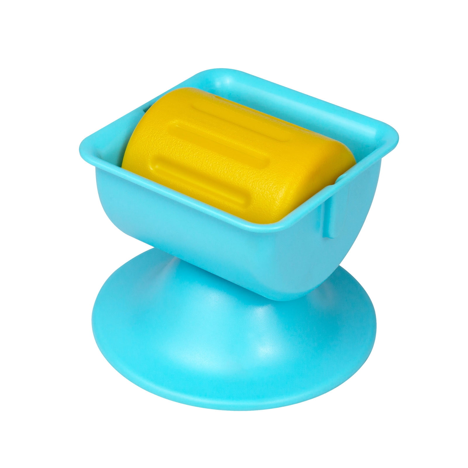 FEISHENTT Slow Feed Cat Bowl, Elevated Cat Food Dish with Tilted Design, Dual-Use for Dry and Wet Food Blue One Size
