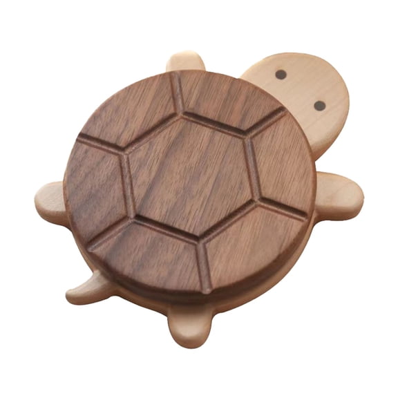 FEISHENTT Spinning Turtle Coaster - Detachable Shell 3.5"x5" Wooden Drink Coaster for Home Office & Bedside Table Coffee