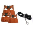 thumbnail image 1 of FEISHENTT Squirrel Harness and Leash Set - Adjustable Traction Rope Strap Anti-Biting Chain,Small Animal Training Walking Vest Leash for Squirrel Gerbil Chinchilla Rat C One Size, 1 of 5