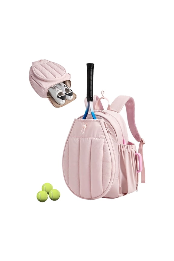 Tennis Gym Bag for Women, Tennis Backpack Holds 2 Rackets with Shoe Compartment, 15.6" Laptop Gym Backpacks for Court, Off-work