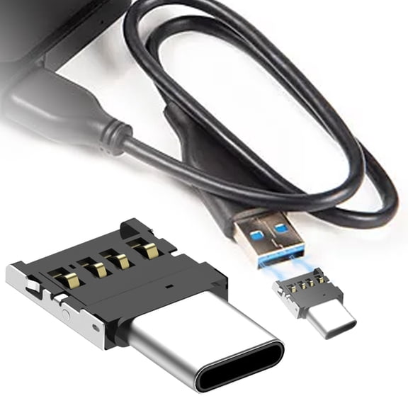 FEISHENTT USB C OTG Adapter USB C Male to USB 2.0 Female Ultra Mini Size Connector Adapter