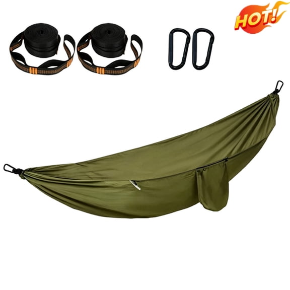 FEISHENTT Ultra-Light Travel Camping Hammock ,Breathable,Quick-Drying, 2 x Carabiners,2 x Nylon Slings Included | Outdoor Indoor Garden