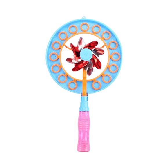 FEISHENTT Windmill Bubble Wand, Bubble Blower and Pinwheel Spinner for Kids with Solution in Handle, Outdoor Activity for Summer and Backyard Fun, Gift for Boys and Girls