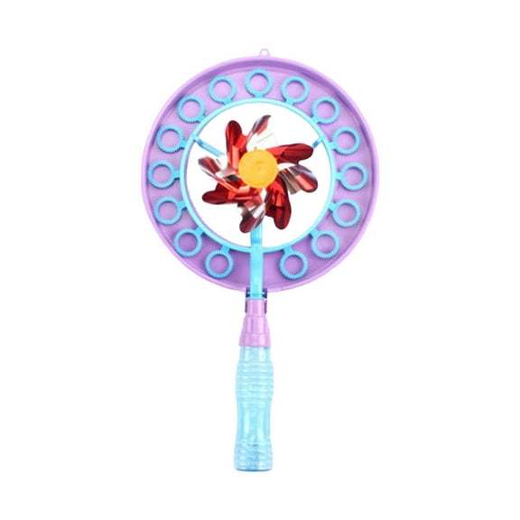 FEISHENTT Windmill Bubble Wand, Bubble Blower and Pinwheel Spinner for Kids with Solution in Handle, Outdoor Activity for Summer and Backyard Fun, Gift for Boys and Girls