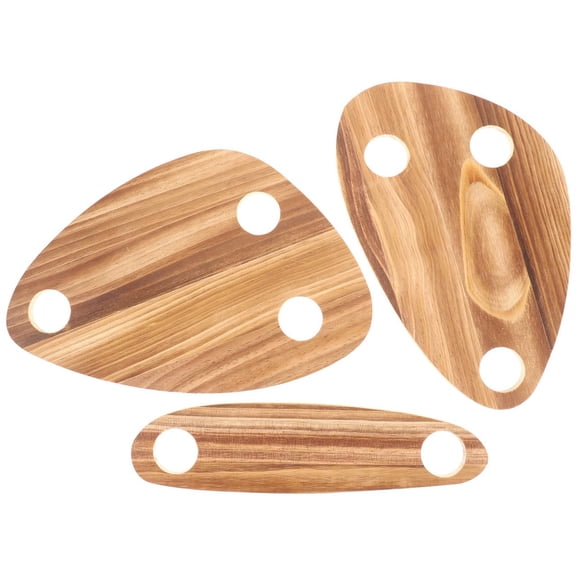 FEISHENTT Bottle Topper Serving Tray Set of 3 Lightweight Wooden Floating Cheese Boards for Picnic Party Wedding Snack Platters