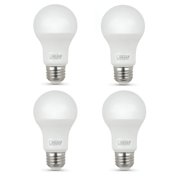 FEIT ELECTRIC A450/850/10KLED/4 4-Pack 40W Equivalent 5.5 Watt Non-Dimmable A19 LED Light Bulbs, 4.4" H x 2.35" D, 5000K Daylight, 4 Piece