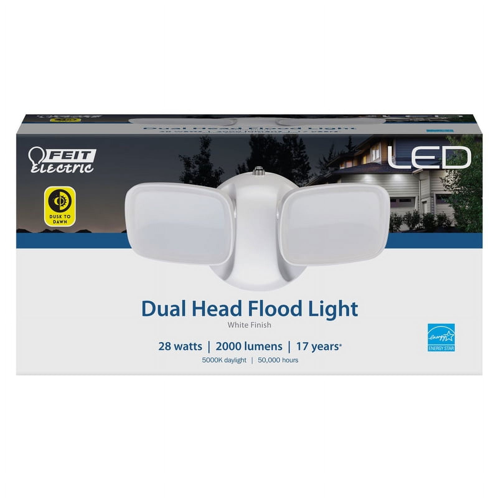 Feit Electric White Dual Head LED Security Floodlight