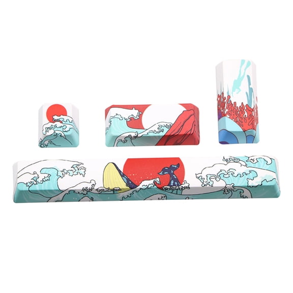 FEITIANWUGONG Sea Replace SpaceBar Keycap Five Sides Dye-Subbed Spacebar Space Keycap for Mechanical