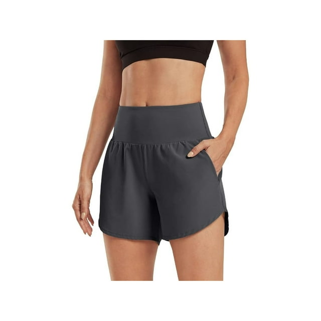 FEIXIANG official Athletic Shorts for Women 5 Inch Running Shorts with Pockets Lightweight