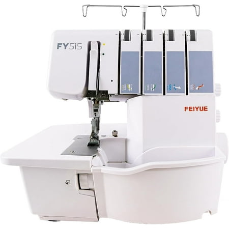 FEIYUE FY515 2/3/4 Thread Serger Overlock Machine, Durable Heavy-Duty Metal Frame, 1,200 Stitches Per Minute