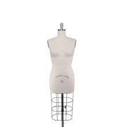 FEIYUE Missy Half-Body Womens Beige Dress Forms With Heavy Duty Base & Collapsible Shoulders | Size 10